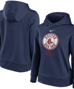 Women's Boston Red Sox Nike Navy Alternate Logo Performance Pullover Hoodie