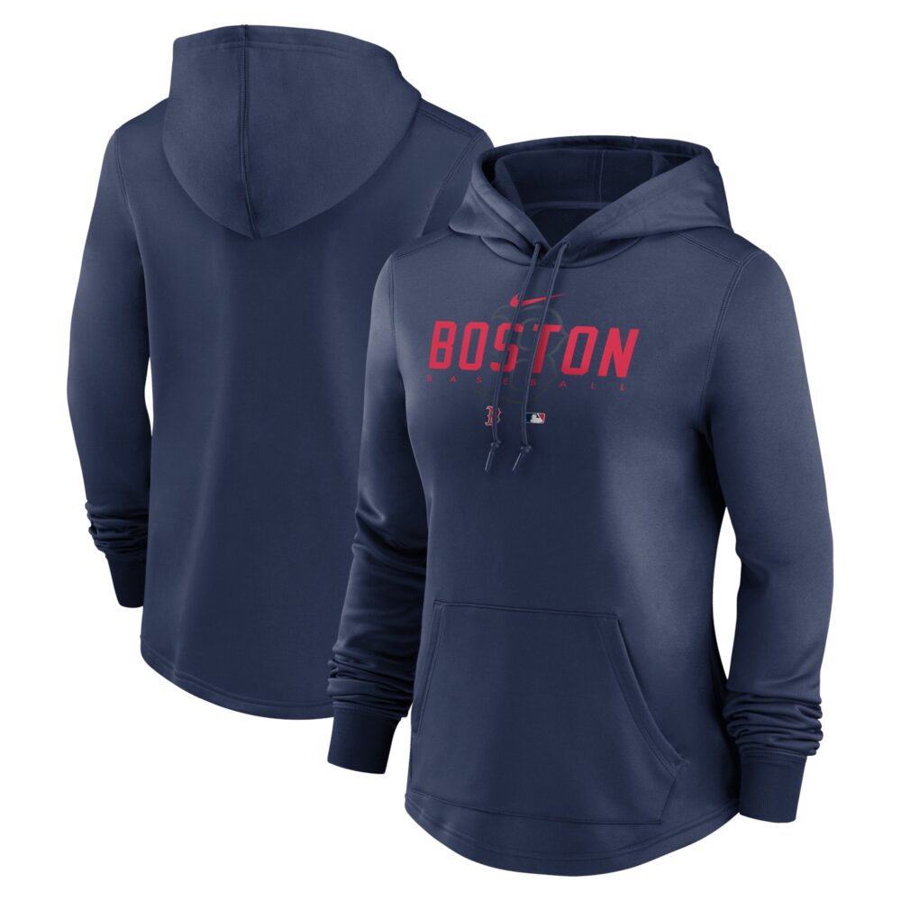 Women's Boston Red Sox Nike Navy Authentic Collection Pregame Performance Pullover Hoodie