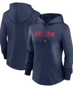 Women's Boston Red Sox Nike Navy Authentic Collection Pregame Performance Pullover Hoodie