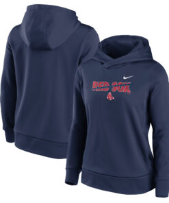 Women's Boston Red Sox Nike Navy Club Angle Performance Pullover Hoodie