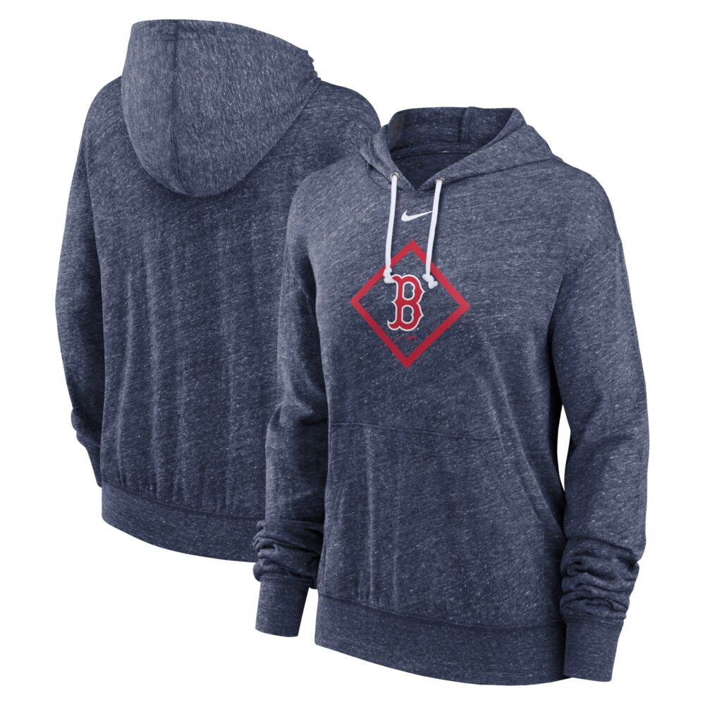 Women's Boston Red Sox Nike Navy Diamond Icon Gym Vintage Lightweight Hooded Top