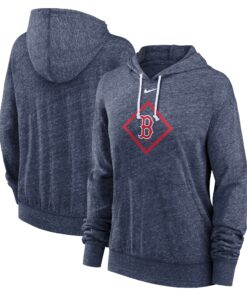 Women's Boston Red Sox Nike Navy Diamond Icon Gym Vintage Lightweight Hooded Top