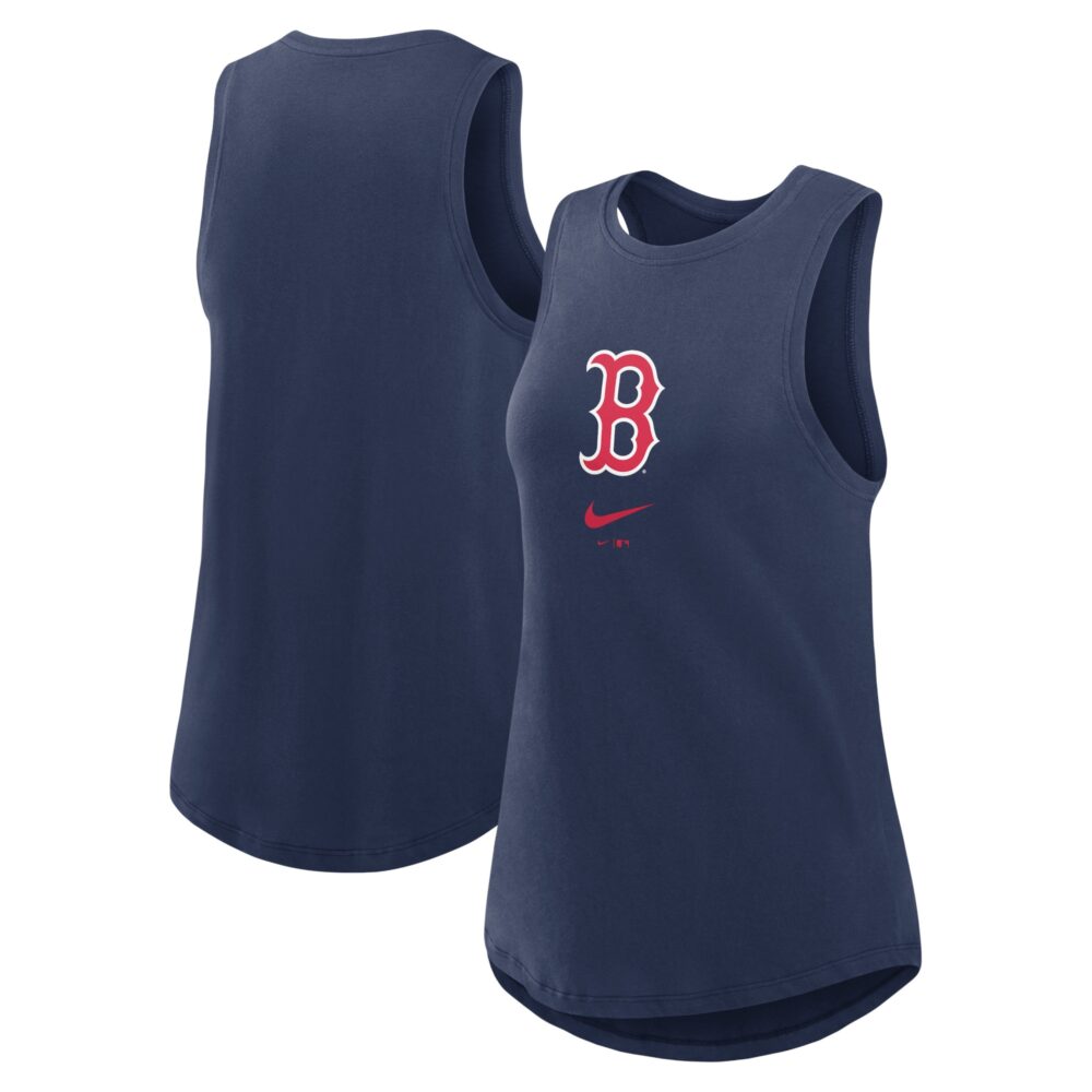 Women's Boston Red Sox Nike Navy Legacy Icon High Neck Fashion Tank Top