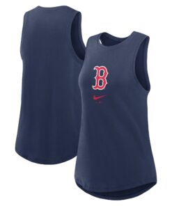 Women's Boston Red Sox Nike Navy Legacy Icon High Neck Fashion Tank Top