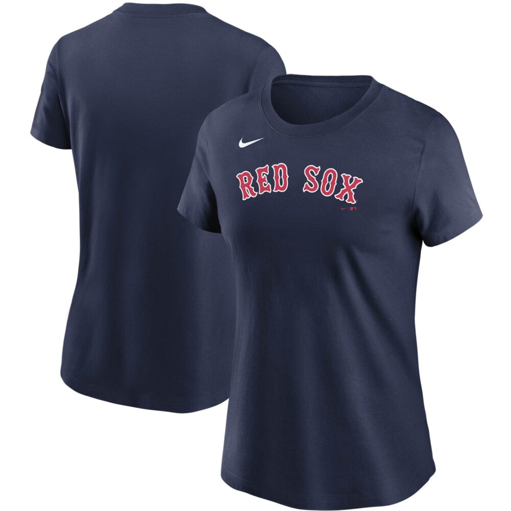 Women's Boston Red Sox Nike Navy Wordmark T-Shirt