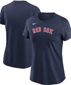 Women's Boston Red Sox Nike Navy Wordmark T-Shirt