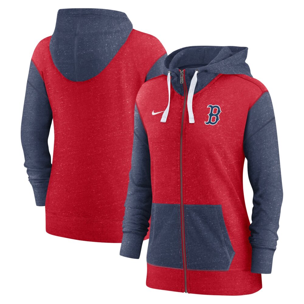 Women's Boston Red Sox Nike Red Full-Zip Hoodie