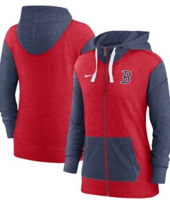 Women's Boston Red Sox Nike Red Full-Zip Hoodie