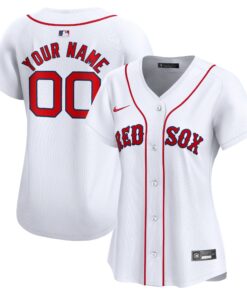 Women's Boston Red Sox Nike White Home Limited Custom Jersey
