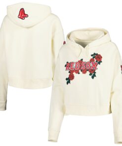 Women's Boston Red Sox Pro Standard Cream Roses Pullover Hoodie