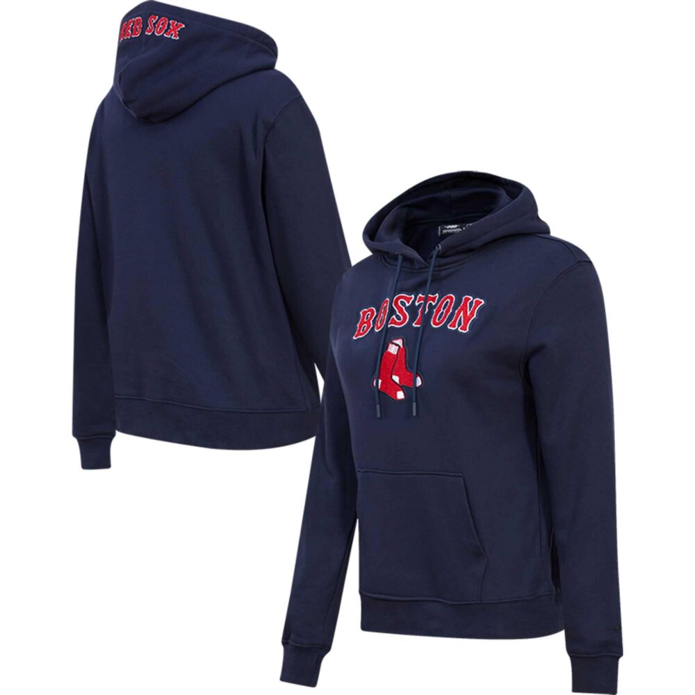 Women's Boston Red Sox Pro Standard Navy Classic Fleece Pullover Hoodie
