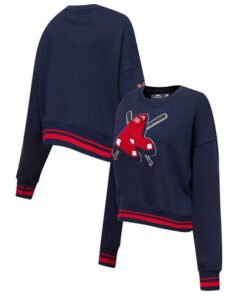 Women's Boston Red Sox Pro Standard Navy Mash Up Pullover Sweatshirt