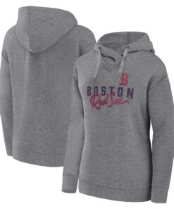 Women's Boston Red Sox Profile Heather Gray Plus Size Pullover Hoodie