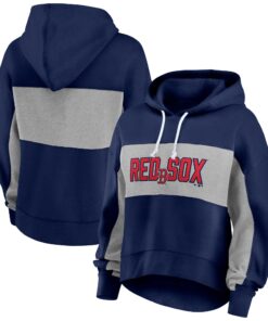 Women's Boston Red Sox Profile Navy Plus Size Pullover Hoodie