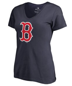 Women's Boston Red Sox Rafael Devers  Branded Navy Backer V-Neck T-Shirt