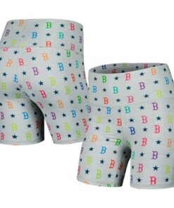 Women's Boston Red Sox Terez Gray TLC Rainbow Shorts