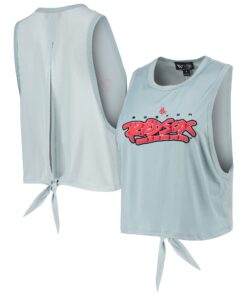 Women's Boston Red Sox The Wild Collective Light Blue Open Back Twist-Tie Tank Top