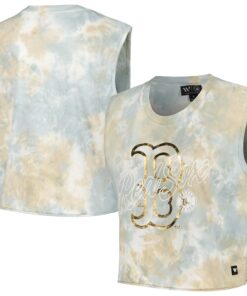 Women's Boston Red Sox The Wild Collective White Washed Muscle Tank Top