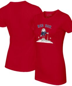 Women's Boston Red Sox Tiny Turnip Red Astronaut T-Shirt