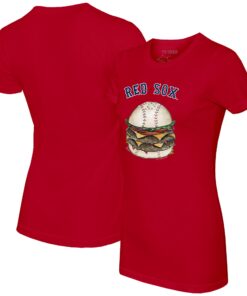 Women's Boston Red Sox Tiny Turnip Red Burger T-Shirt