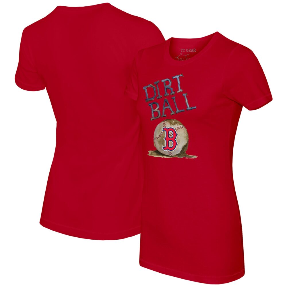 Women's Boston Red Sox Tiny Turnip Red Dirt Ball T-Shirt