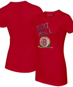 Women's Boston Red Sox Tiny Turnip Red Dirt Ball T-Shirt