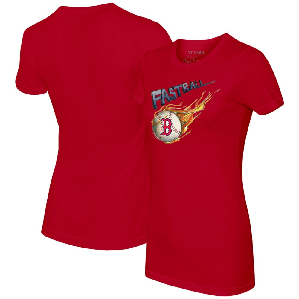 Women's Boston Red Sox Tiny Turnip Red Fastball T-Shirt