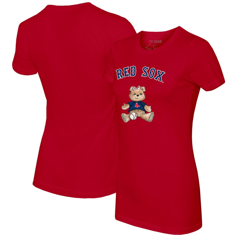 Women's Boston Red Sox Tiny Turnip Red Girl Teddy T-Shirt