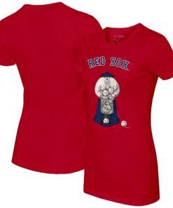 Women's Boston Red Sox Tiny Turnip Red Gumball Machine T-Shirt