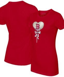 Women's Boston Red Sox Tiny Turnip Red Heart Lolly T-Shirt