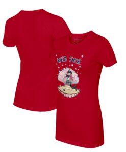 Women's Boston Red Sox Tiny Turnip Red Mermaid T-Shirt