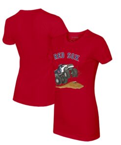 Women's Boston Red Sox Tiny Turnip Red Monster Truck T-Shirt