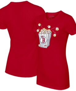 Women's Boston Red Sox Tiny Turnip Red Popcorn T-Shirt