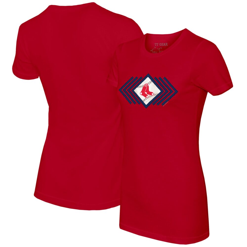 Women's Boston Red Sox Tiny Turnip Red Prism Arrows T-Shirt