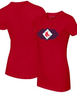 Women's Boston Red Sox Tiny Turnip Red Prism Arrows T-Shirt