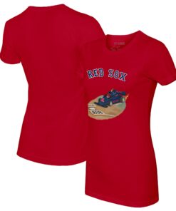 Women's Boston Red Sox Tiny Turnip Red Race Car T-Shirt