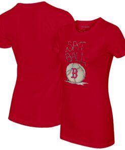 Women's Boston Red Sox Tiny Turnip Red Spit Ball T-Shirt