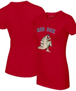 Women's Boston Red Sox Tiny Turnip Red Stega T-Shirt