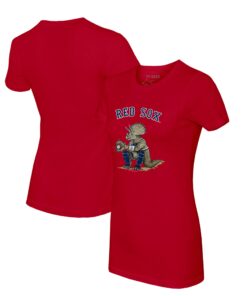 Women's Boston Red Sox Tiny Turnip Red Triceratops T-Shirt