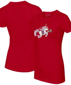 Women's Boston Red Sox Tiny Turnip Red Unicorn T-Shirt