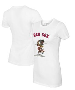 Women's Boston Red Sox Tiny Turnip White 2024 Year of the Dragon T-Shirt