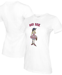 Women's Boston Red Sox Tiny Turnip White Baseball Babes T-Shirt