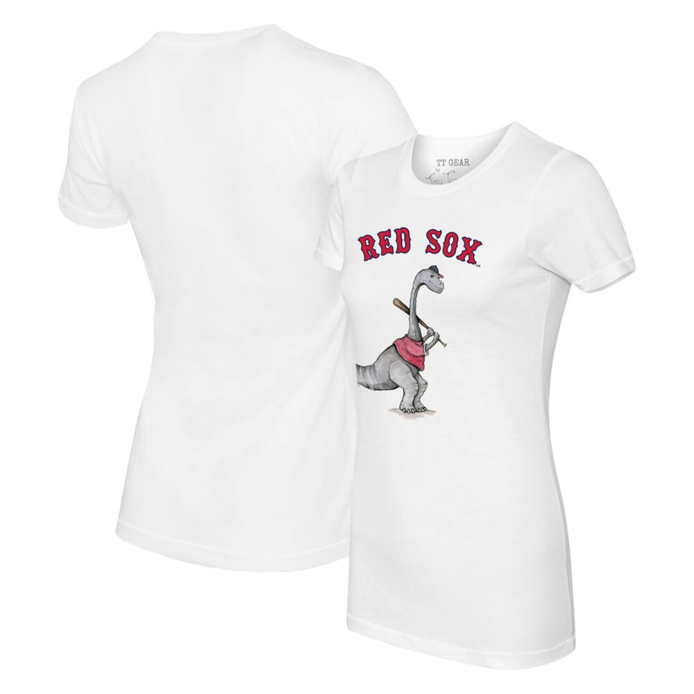Women's Boston Red Sox Tiny Turnip White Bronto T-Shirt