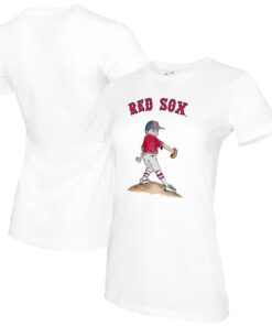 Women's Boston Red Sox Tiny Turnip White Clemente T-Shirt
