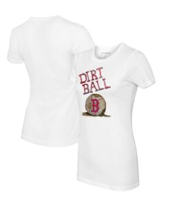Women's Boston Red Sox Tiny Turnip White Dirt Ball T-Shirt