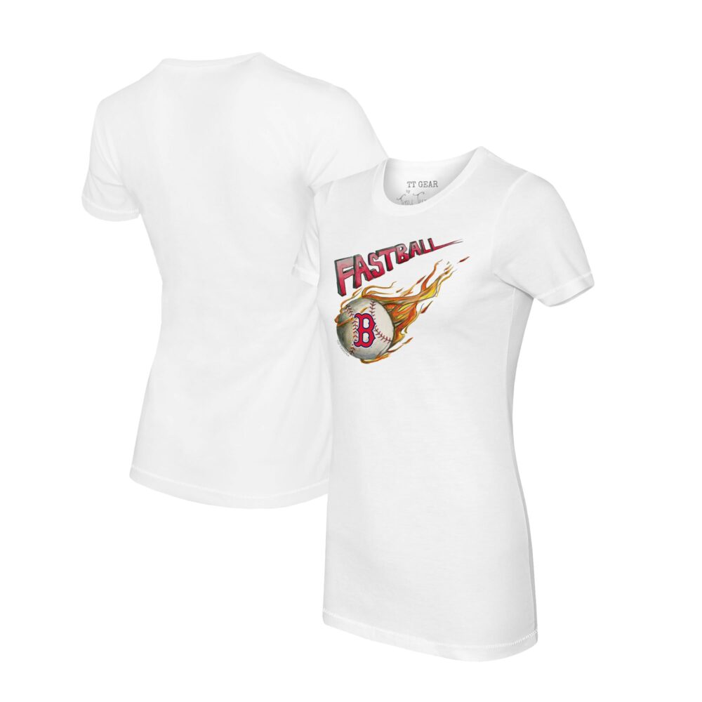 Women's Boston Red Sox Tiny Turnip White Fastball T-Shirt