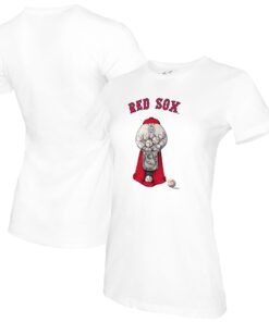 Women's Boston Red Sox Tiny Turnip White Gumball Machine T-Shirt