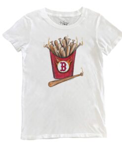 Women's Boston Red Sox Tiny Turnip White Hot Bats T-Shirt