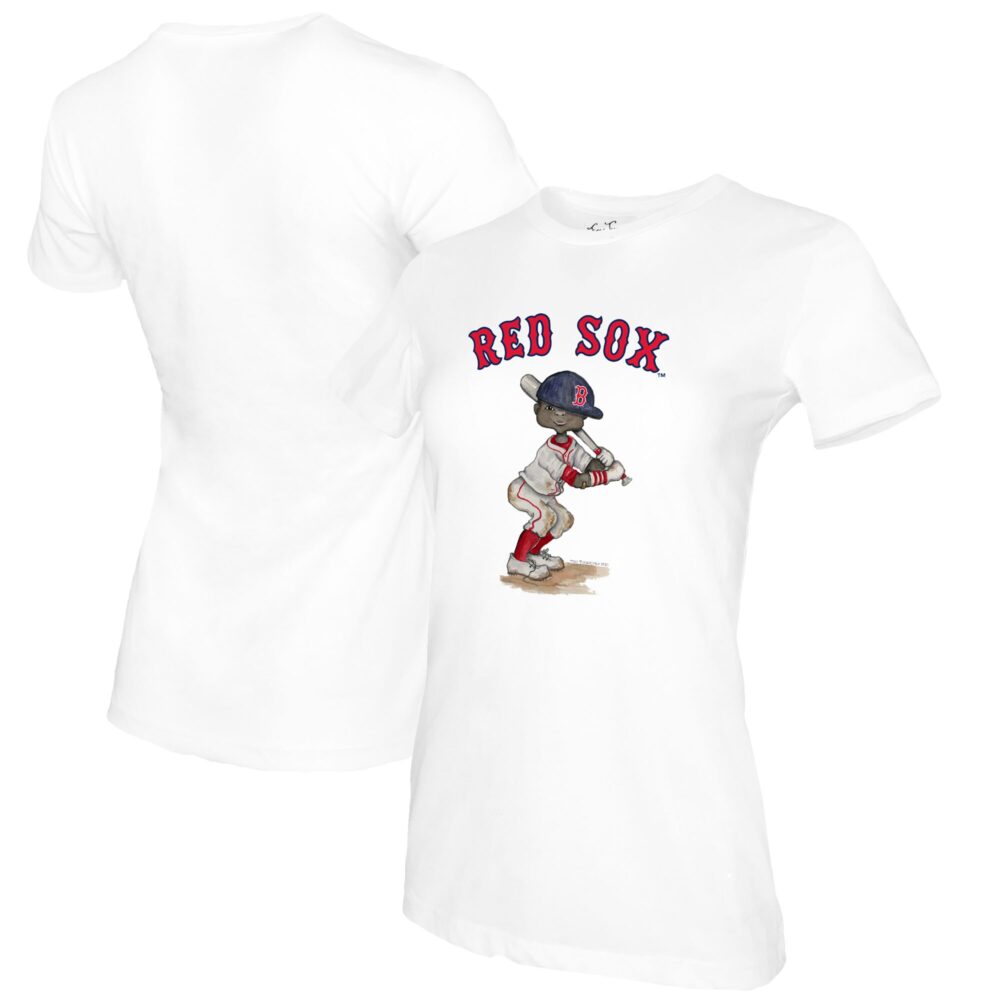 Women's Boston Red Sox Tiny Turnip White James T-Shirt