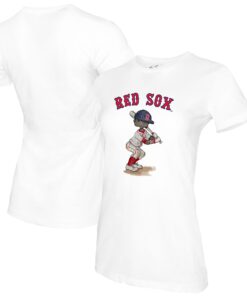 Women's Boston Red Sox Tiny Turnip White James T-Shirt